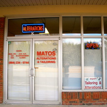 Matos Alterations and Tailoring storefront entrance
